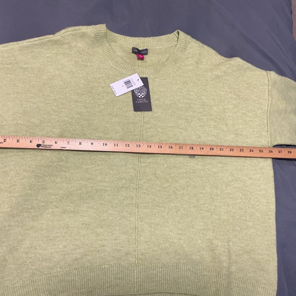 NWT Vince Camuto Green Knit Crew Neck Pullover Sweater Long Sleeve Large 3760 - Picture 10 of 10